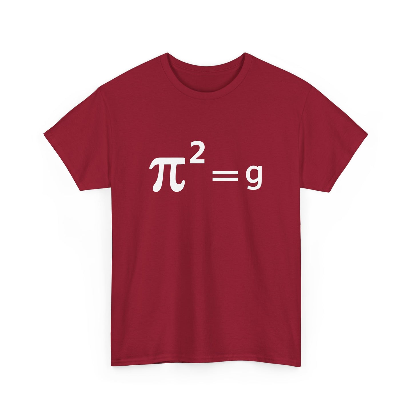 Funny Math Joke Pun - Pi Joke pi squared = g Maths Pun Joke Gift Unisex T-Shirt