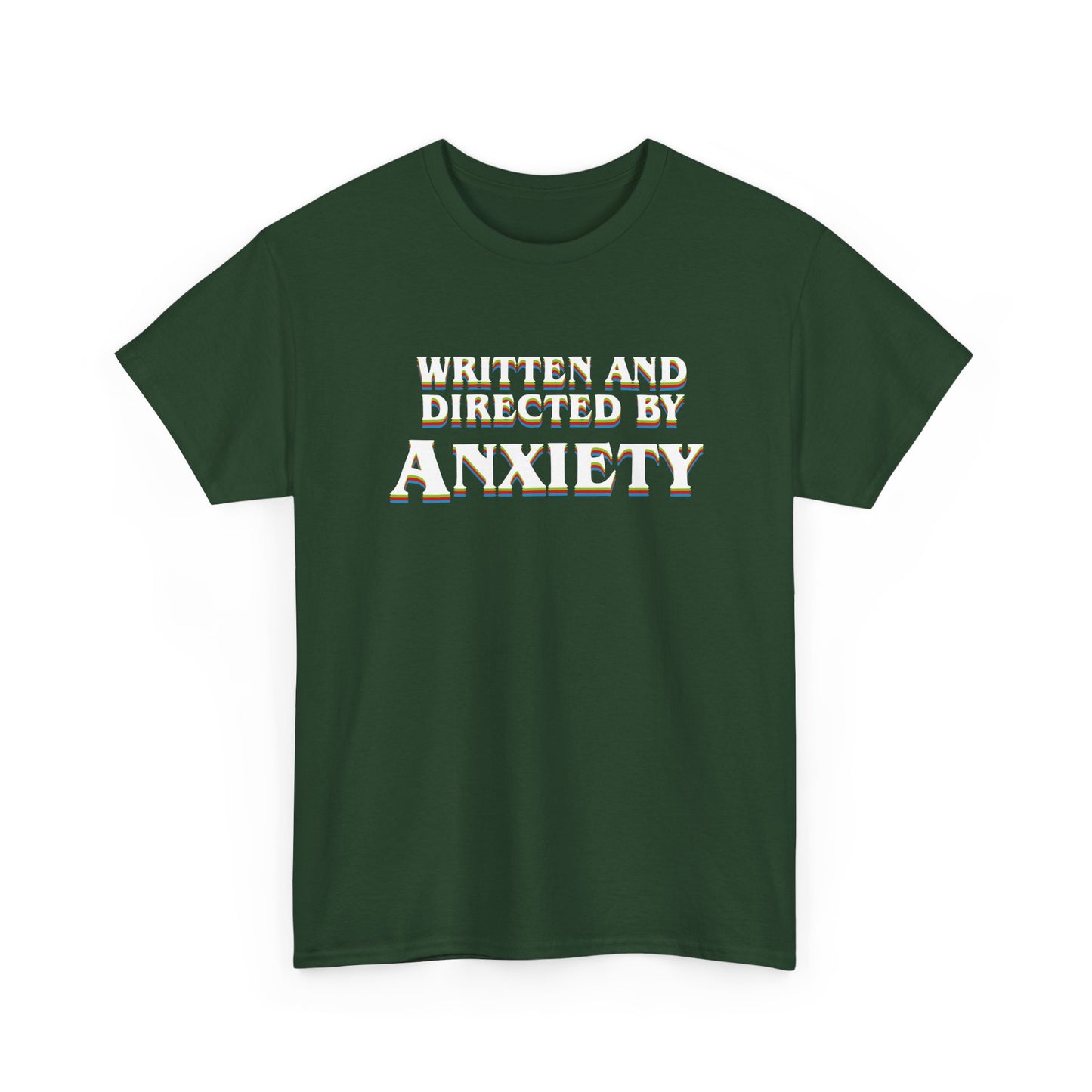 Anxiety Overthinker Written and Directed by Anxiety Sarcasm Gift Unisex T-Shirt