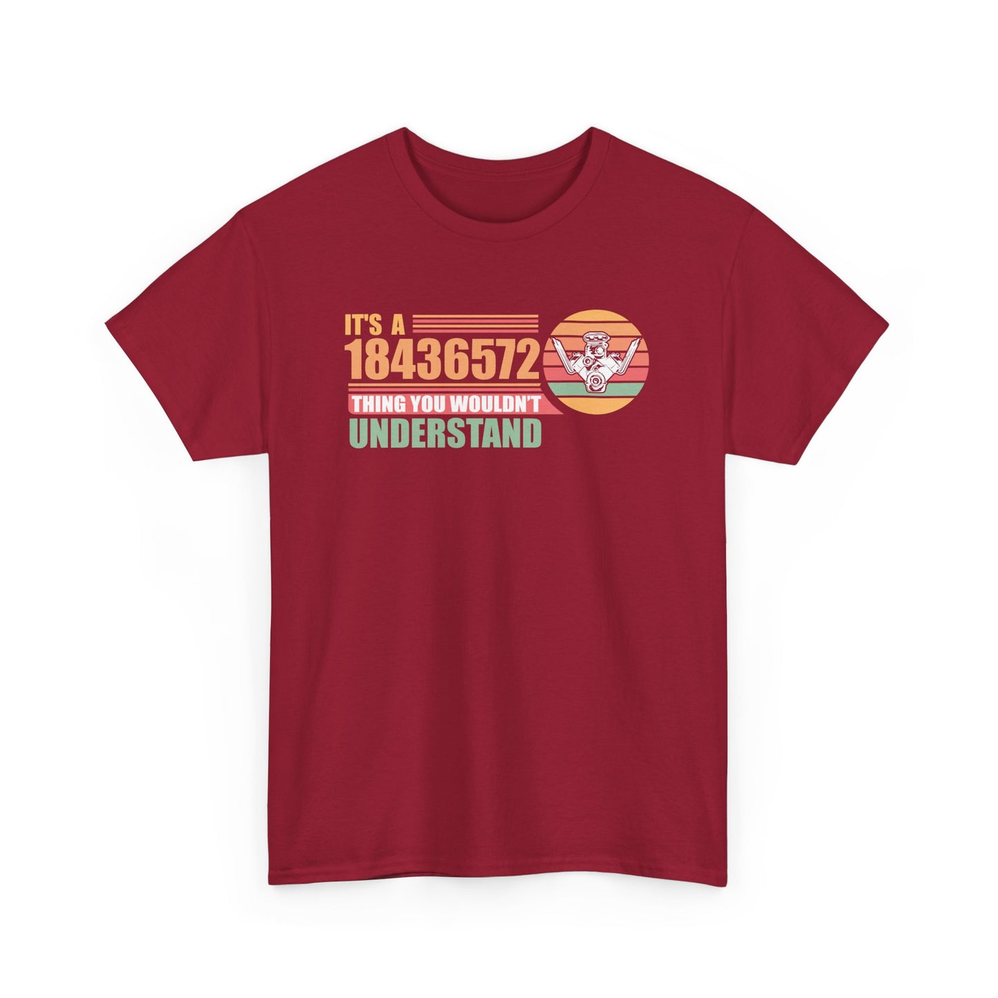 18436572 - V8 Engine Car Enthusiasts Mechanics Vintage Retro Gift Unisex T-Shirt