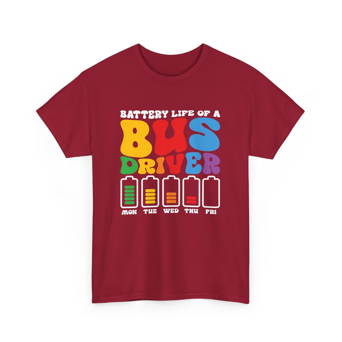 Funny Bus Driver Battery School Bus Driver Bus Public Buses Gift Unisex T-Shirt
