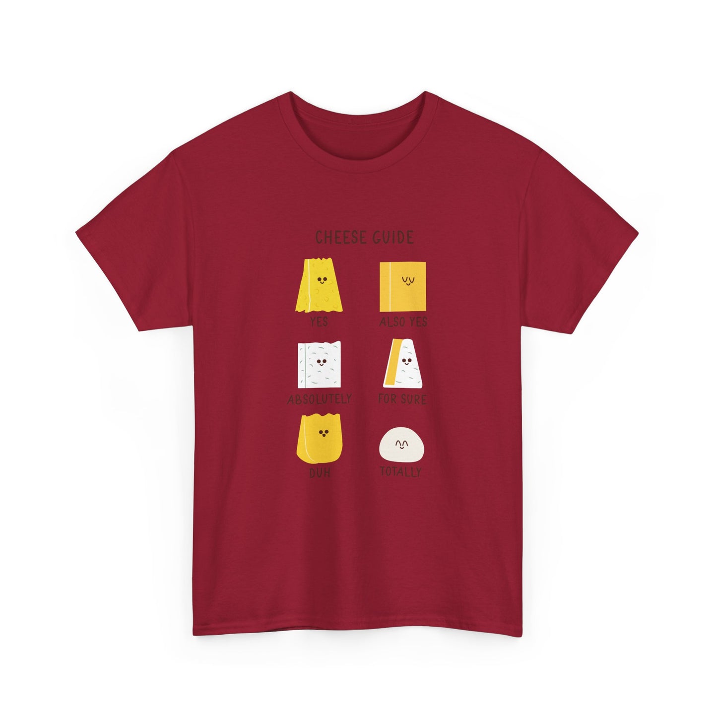 Cute Cheese Guide for People Who Love Cheeses Chef Cook Food Gift Unisex T-Shirt
