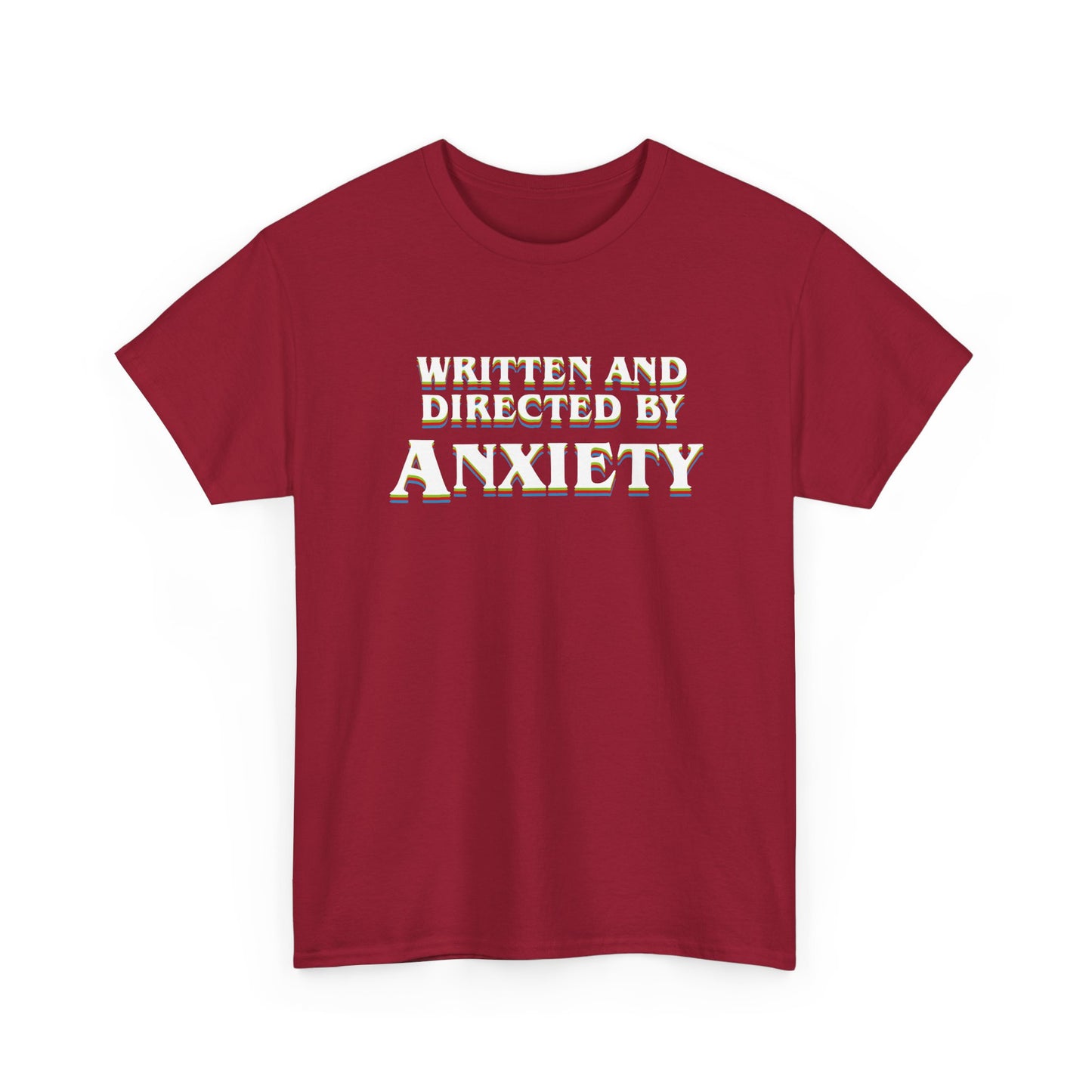 Anxiety Overthinker Written and Directed by Anxiety Sarcasm Gift Unisex T-Shirt