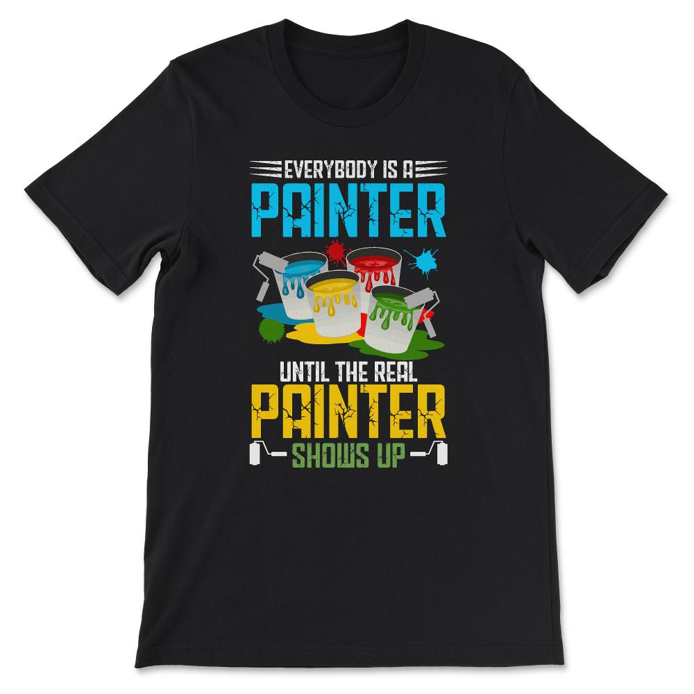 Professional Painter Paint Roller Paint Worker Painting Nerd Gift Tee - Black