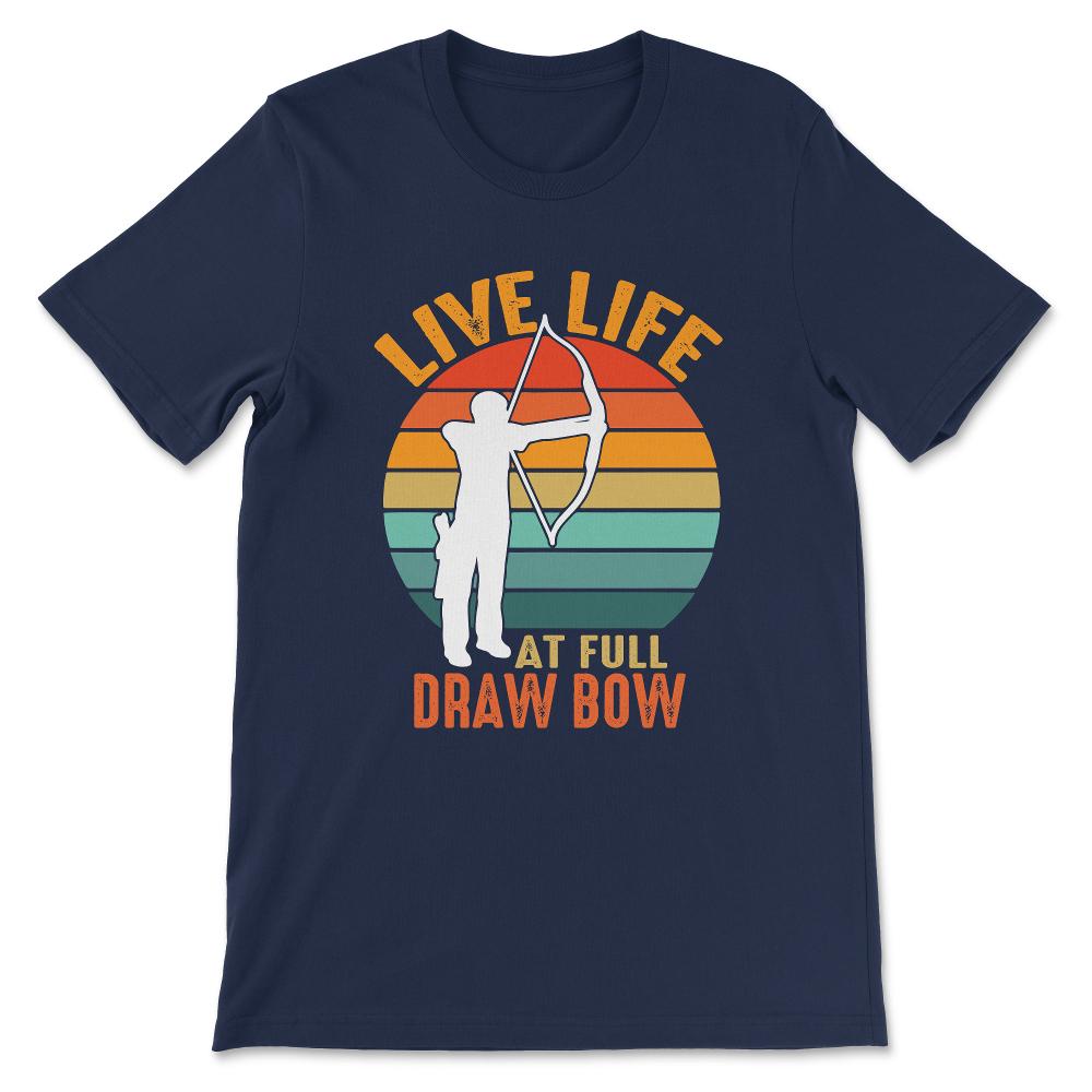 Archery Sunset Bowman Archery Player Archery Coach Gift Tee - Unisex - Navy