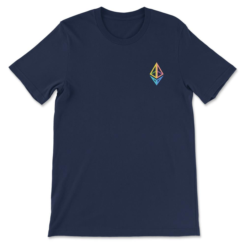Ethereum Logo ETH Coin Crypto Bitcoin Trader Miner Gift Gift Tee - - Navy