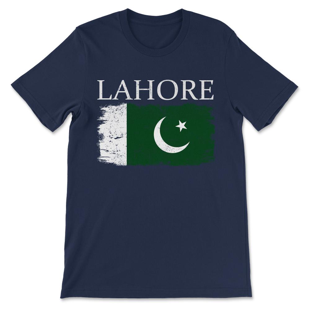 Lahore Pakistan Flag Lahore City Tourist Pakistan Tourist Gift Tee - - Navy