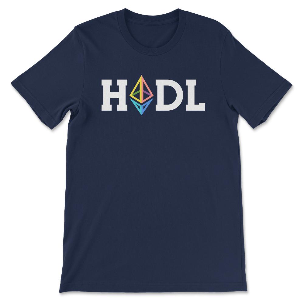 Ethereum Hodl Logo ETH Coin Freedom Crypto Bitcoin Trader Miner Gift - Navy