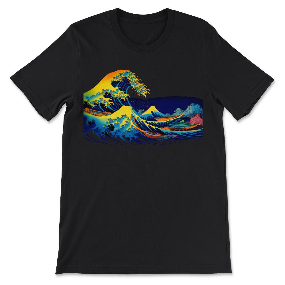 Done - Japanese Great Wave Surfing Vintage Sport Ocean Off Kanagawa - Black