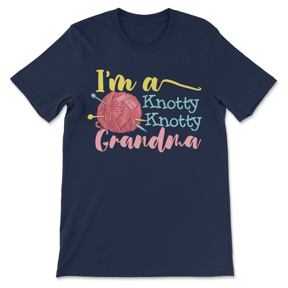 Knitting Grandma Knitter Lover Yarn Handcraft Crocheting Craft Gift - Navy