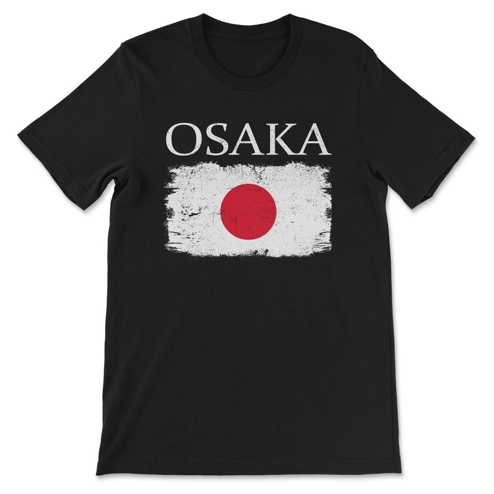 Osaka Japan Flag Japan Tourist Osaka Tourist Japanese Visitor Gift - Black
