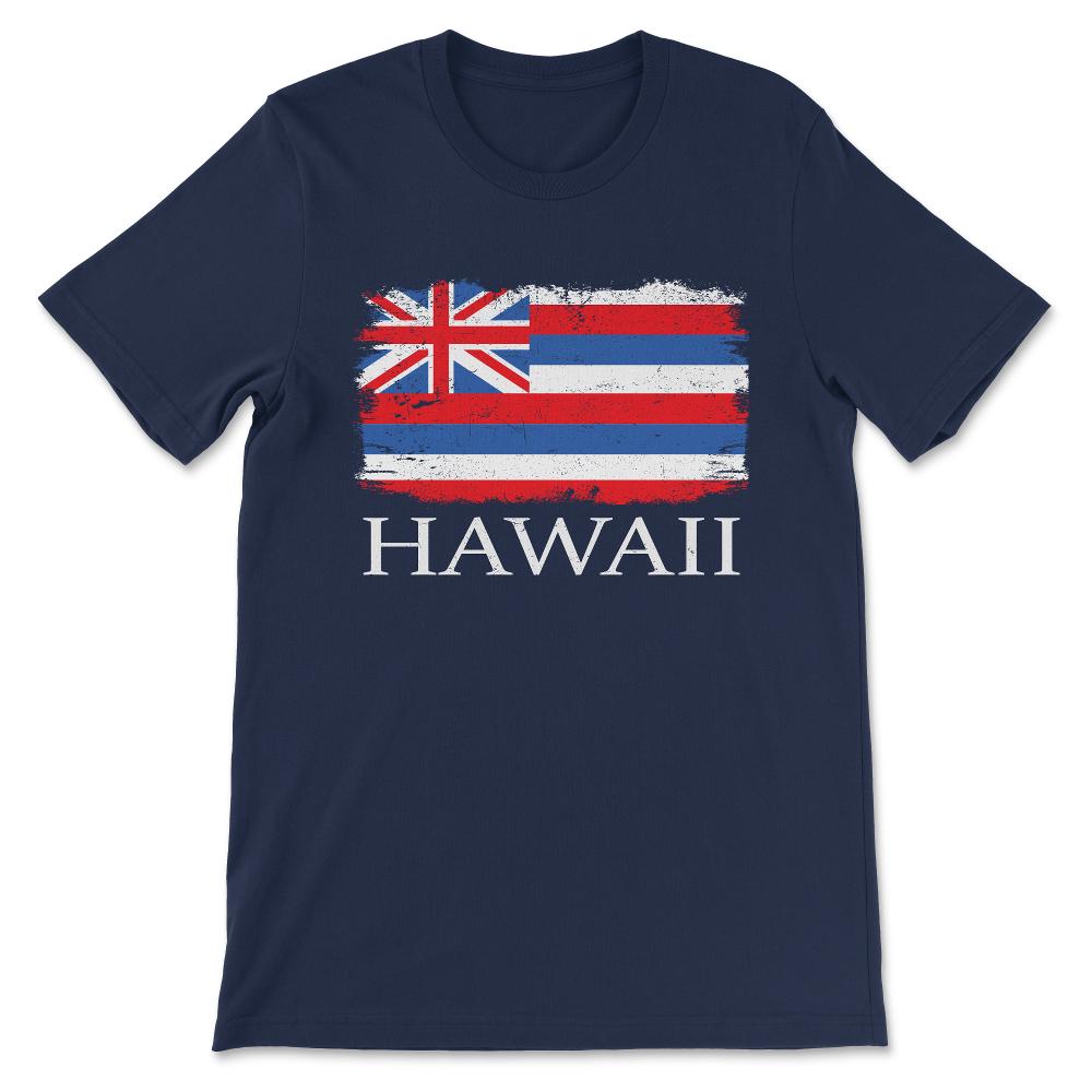 Hawaii Country Flag Hawaii Country Tourist Hawaii Team Gift Tee - - Navy