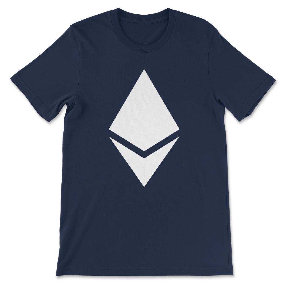 Ethereum Logo ETH Coin Crypto Bitcoin Trader Miner Gift Gift Tee - - Navy