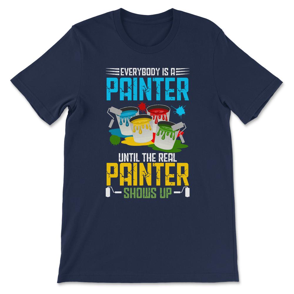 Professional Painter Paint Roller Paint Worker Painting Nerd Gift Tee - Navy