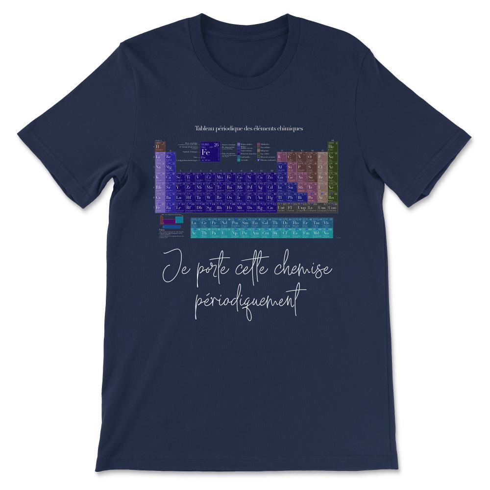 Periodic Table French Shirt 3 Gift Tee - Unisex T-Shirt - Navy