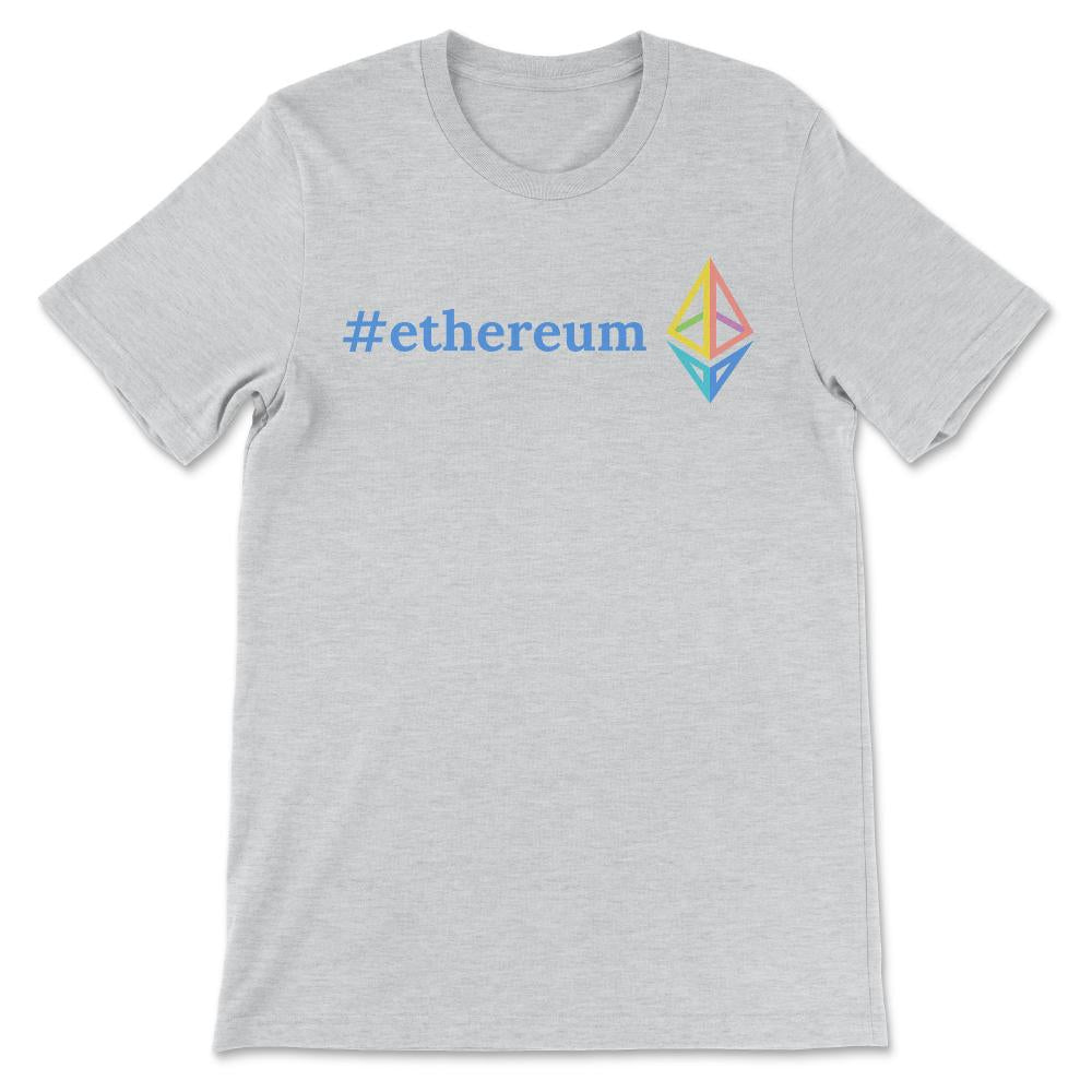 Ethereum Logo ETH Coin Crypto Bitcoin Trader Miner Gift Gift Tee - - Ash