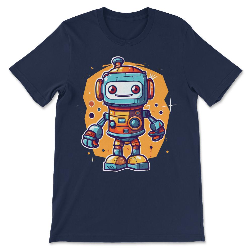 Robot Baby Robotic Future Engineer Technology Bionic Science Gift Tee - Navy