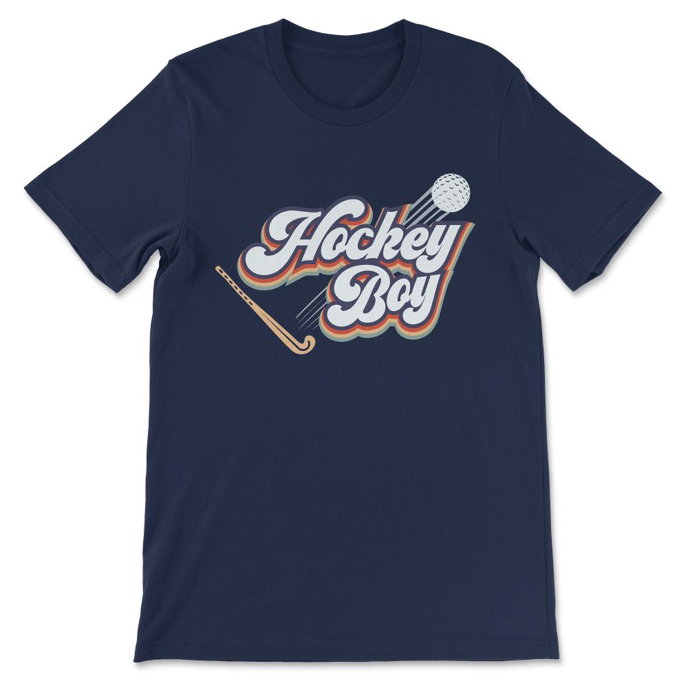 Hockey Boy Hockey Man Hockey Player Hockey Team Hockey Sport Gift Tee - Navy