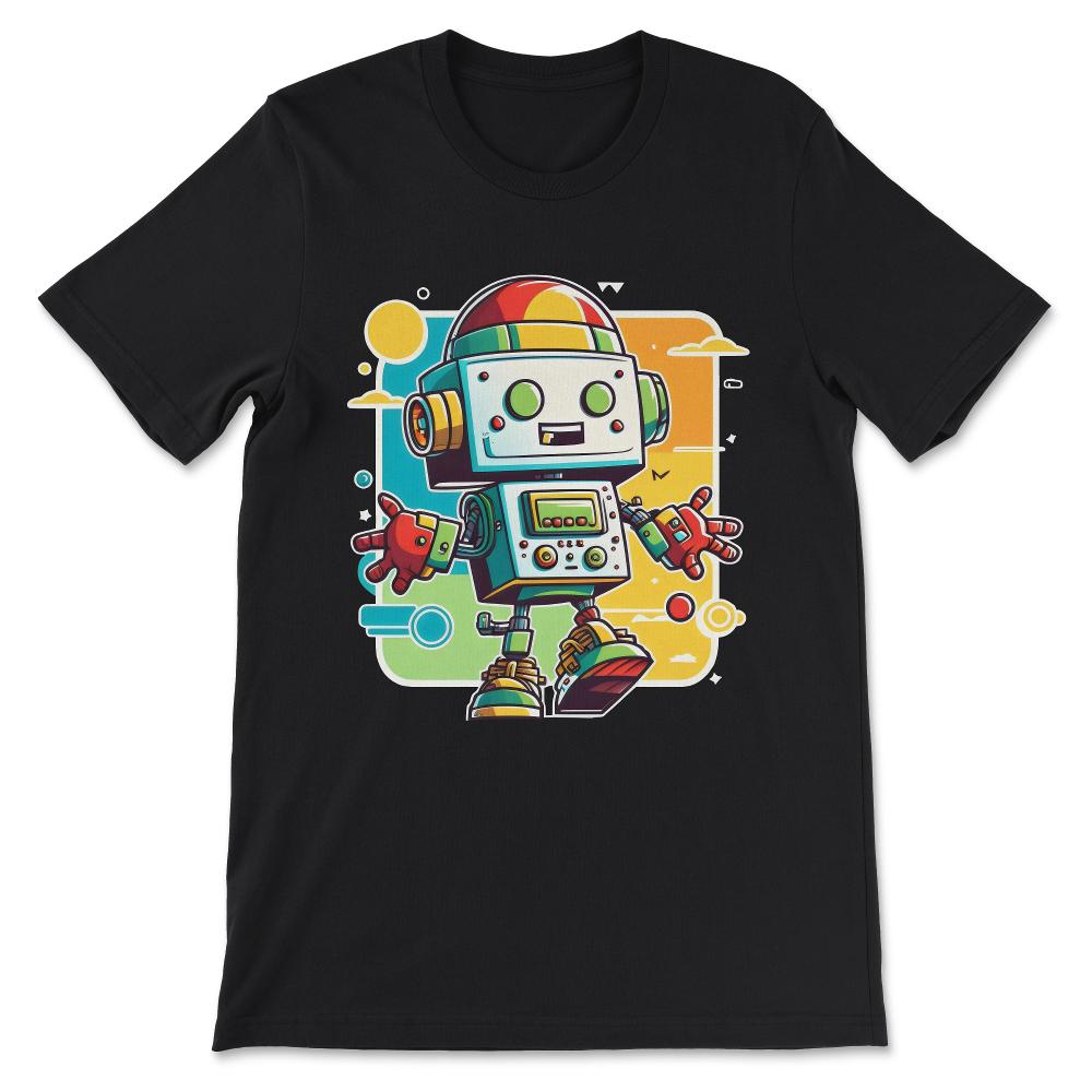 Robot Robotics Science Cute Humorous Technology Aesthetics Gift Tee - - Black
