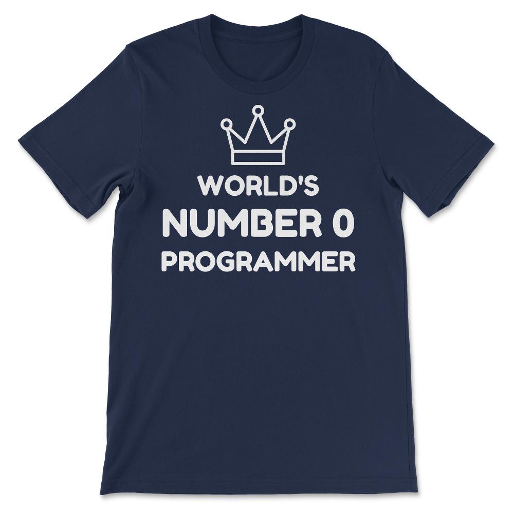 World's Number 0 Programmer World's #0 Programmer Sleeve productor - Navy