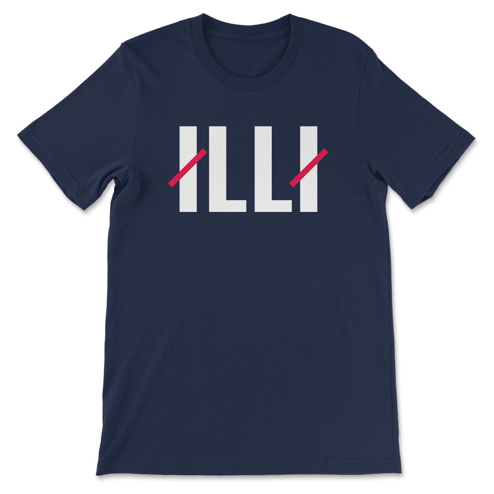 Illinois Illi no eyes white Gift Tee - Unisex T-Shirt - Navy