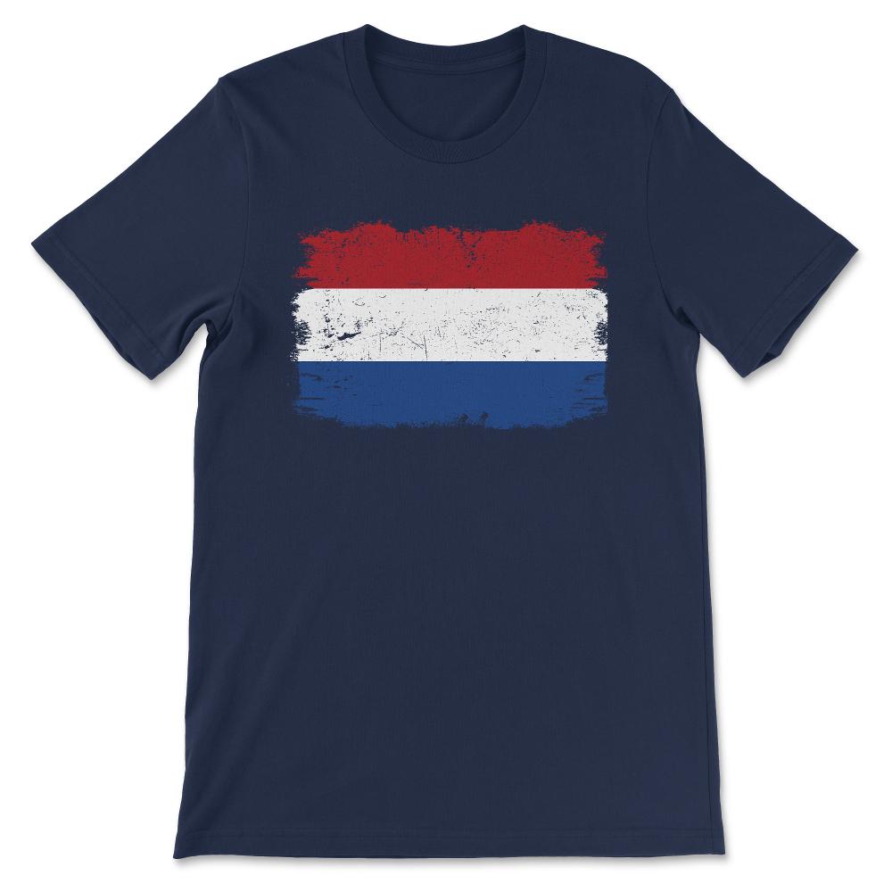Holland Country Flag Holland Country Tourist Holland Team Gift Tee - - Navy