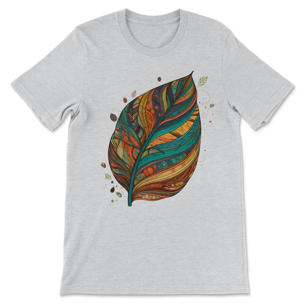 Colorful Leaf Autumn Fall Leaves Leafy Gardening Plants Art Gift Tee - Ash
