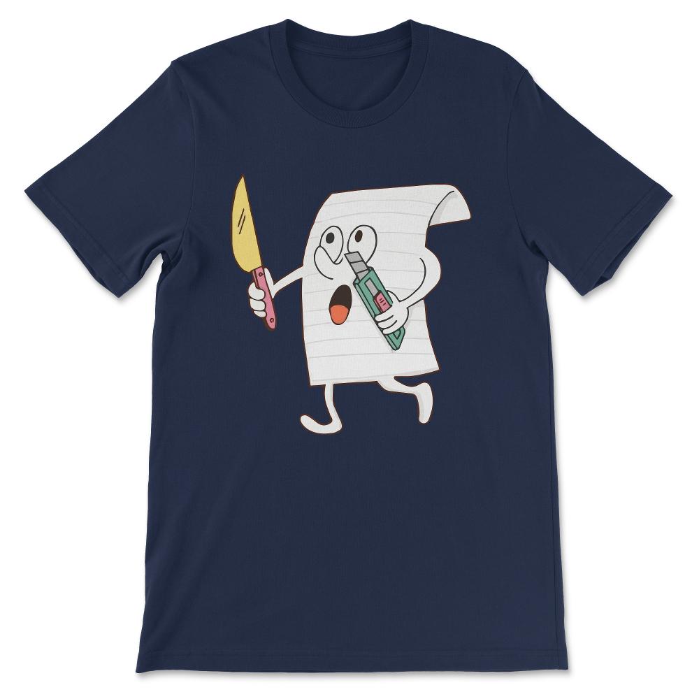 peper cut without 2 hands Gift Tee - Unisex T-Shirt - Navy