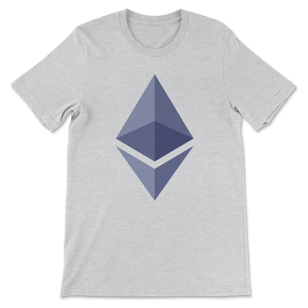 Ethereum Logo ETH Coin Crypto Bitcoin Trader Miner Gift Gift Tee - - Ash