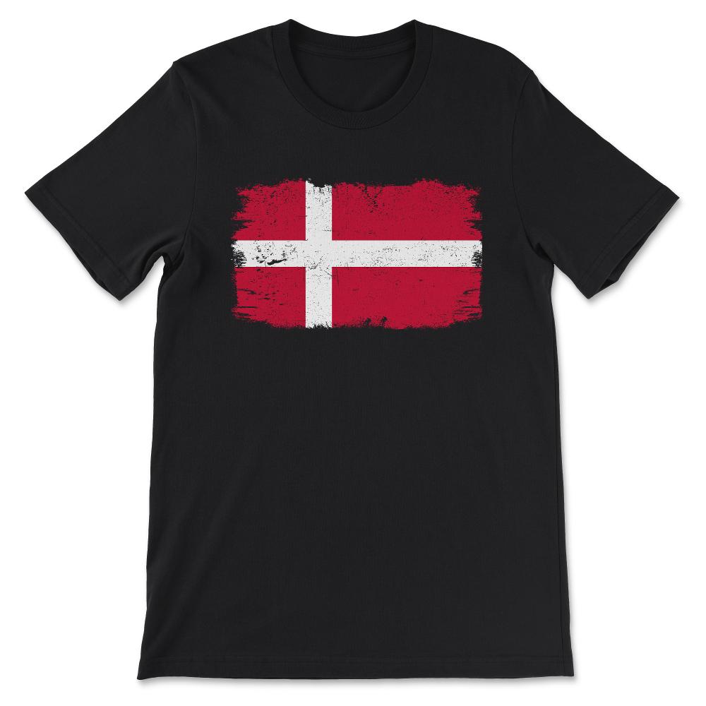 Denmark Country Flag Denmark Country Tourist Denmark Team Gift Tee - - Black