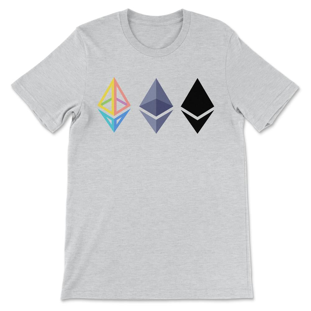 Ethereum Logo ETH Coin Crypto Bitcoin Trader Miner Gift Gift Tee - - Ash