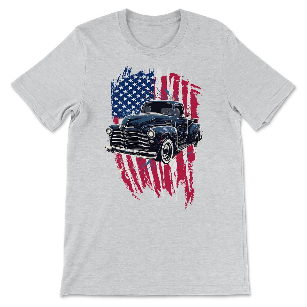 Truck Vintage Old Classic School American Pickup Retro Farm Gift Tee - Ash