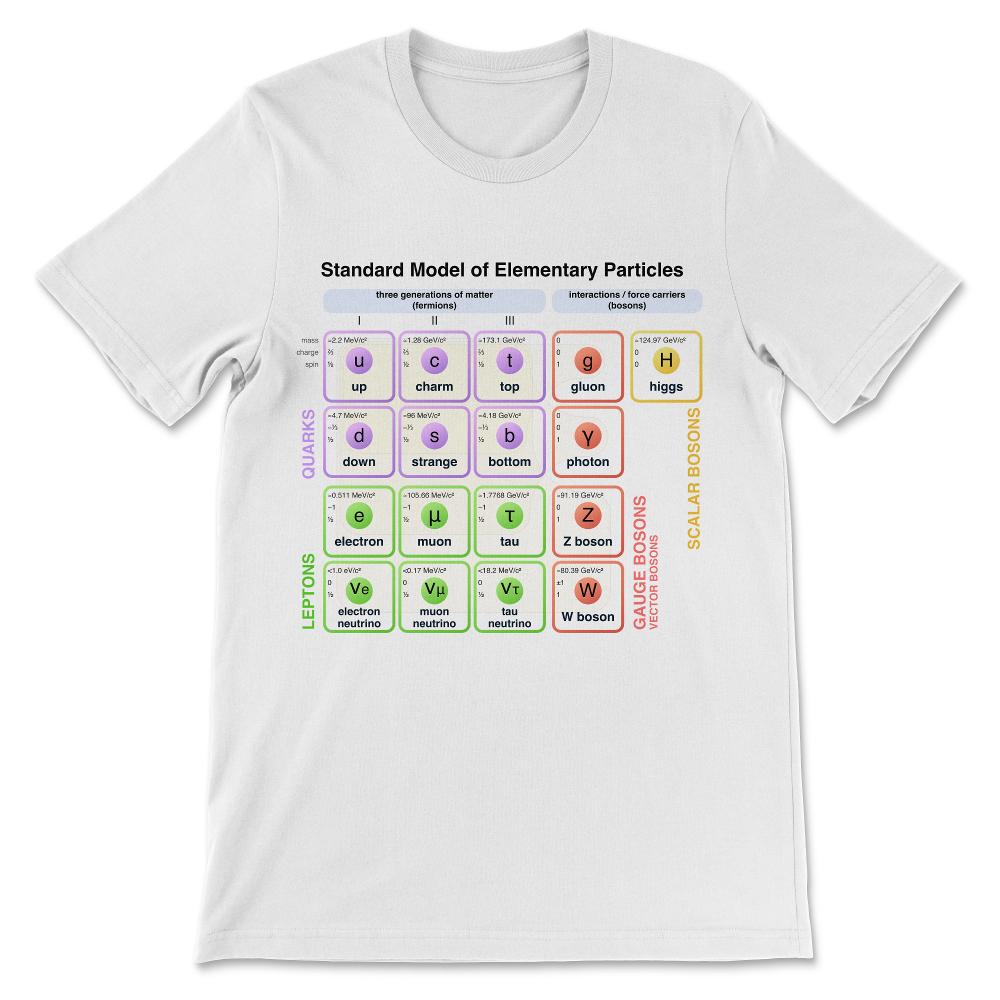 Physics - Standard Model of Elementary Particles - Physicist Gift Tee - White