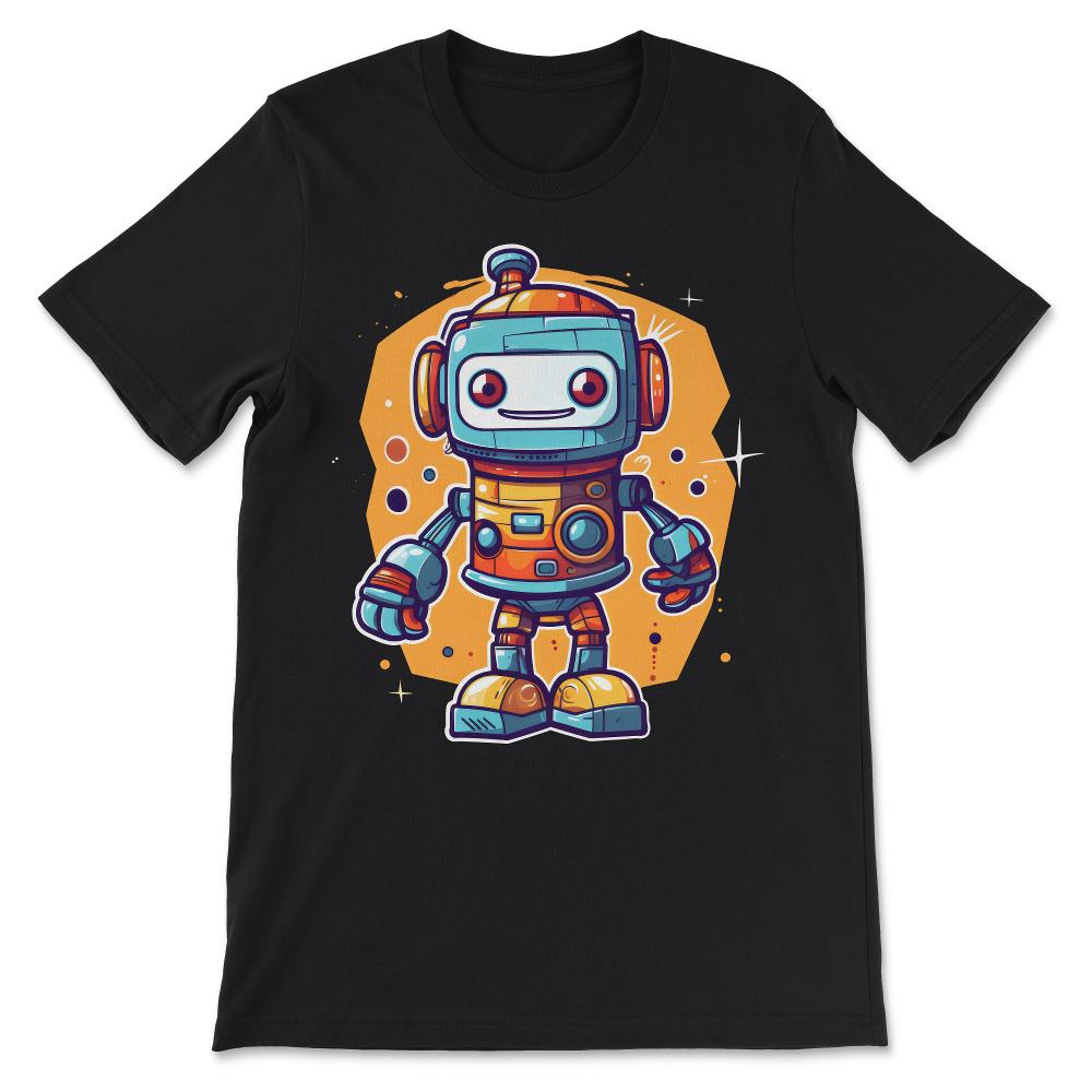 Robot Baby Robotic Future Engineer Technology Bionic Science Gift Tee - Black