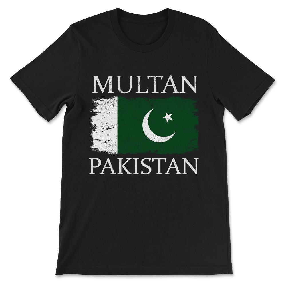 Multan Pakistan Multan City Pakistan Flag Multan Tourist Gift Tee - - Black