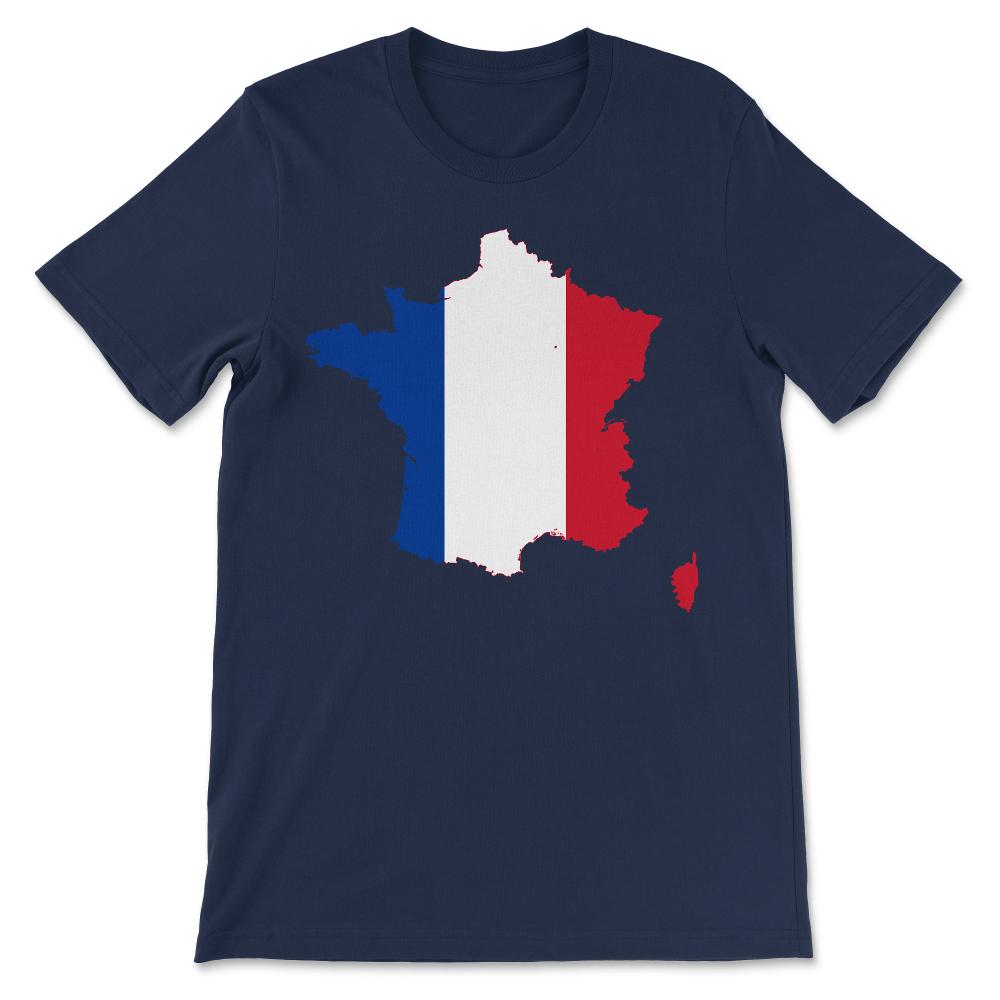 France Country Flag France Tourist France Country Team Gift Tee - - Navy
