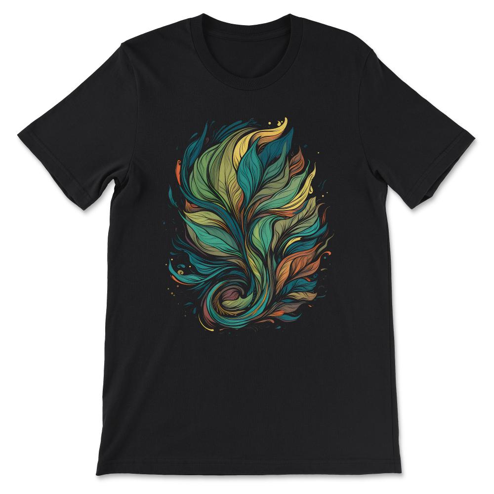 Leaf Gardening Plants Lover Art Plantaholic Herb Vegetarian Gift Tee - Black