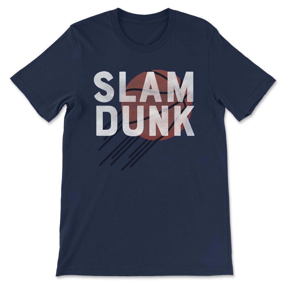 Basketball Bball Player Lover Basketballer Sports Retro Game Gift Tee - Navy