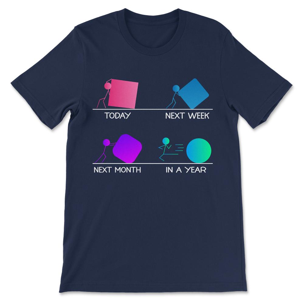 Consistent Mindset Motivational Consistency Consistent Brain Gift Tee - Navy