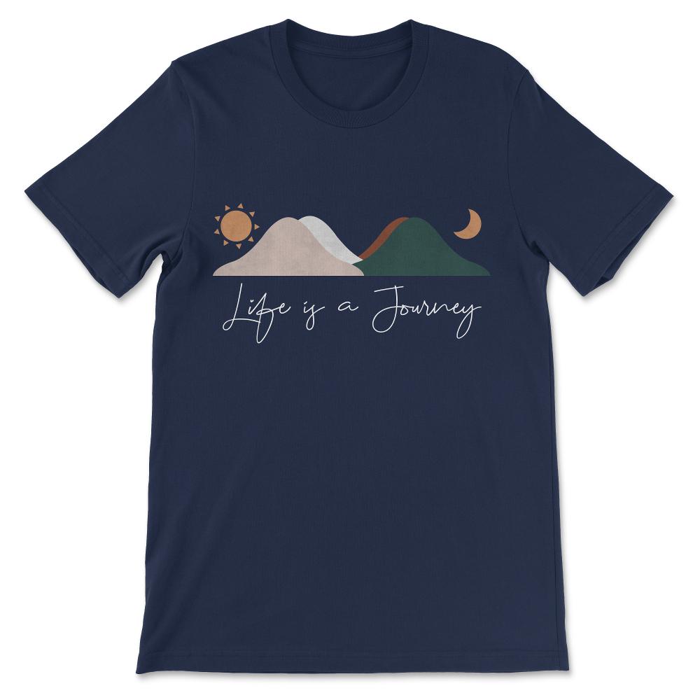 Life is a Journey, Not a Destination- Religious Traveler Gift Tee - - Navy