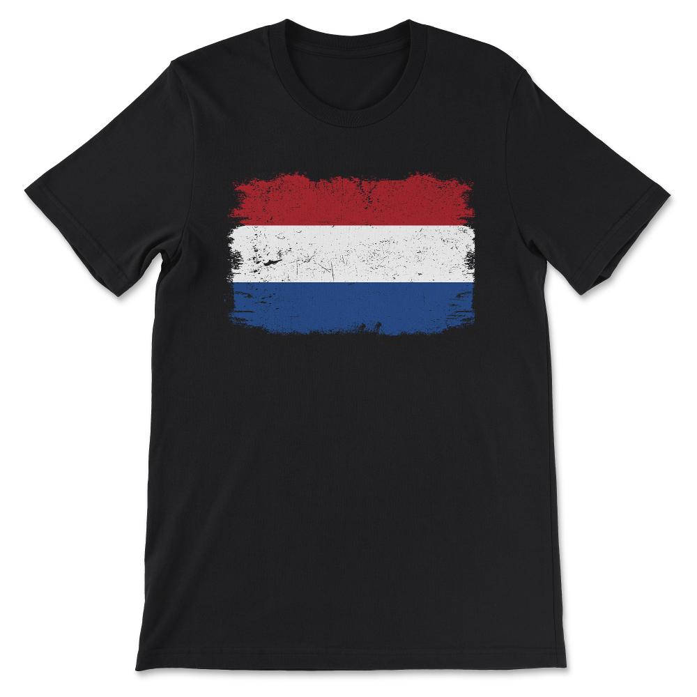 Holland Country Flag Holland Country Tourist Holland Team Gift Tee - - Black