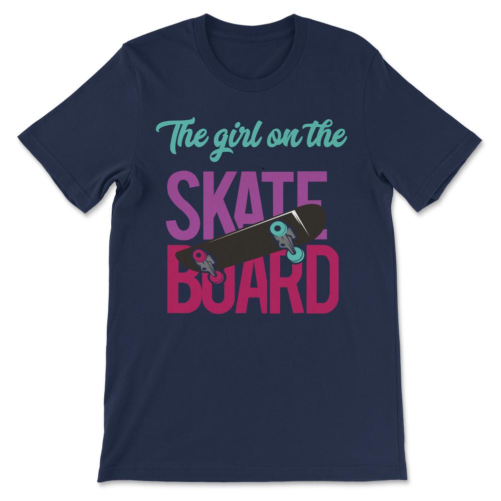 Skater Girl - Skateboard Girl Toddler Teen - Skating Gift Gift Tee - - Navy