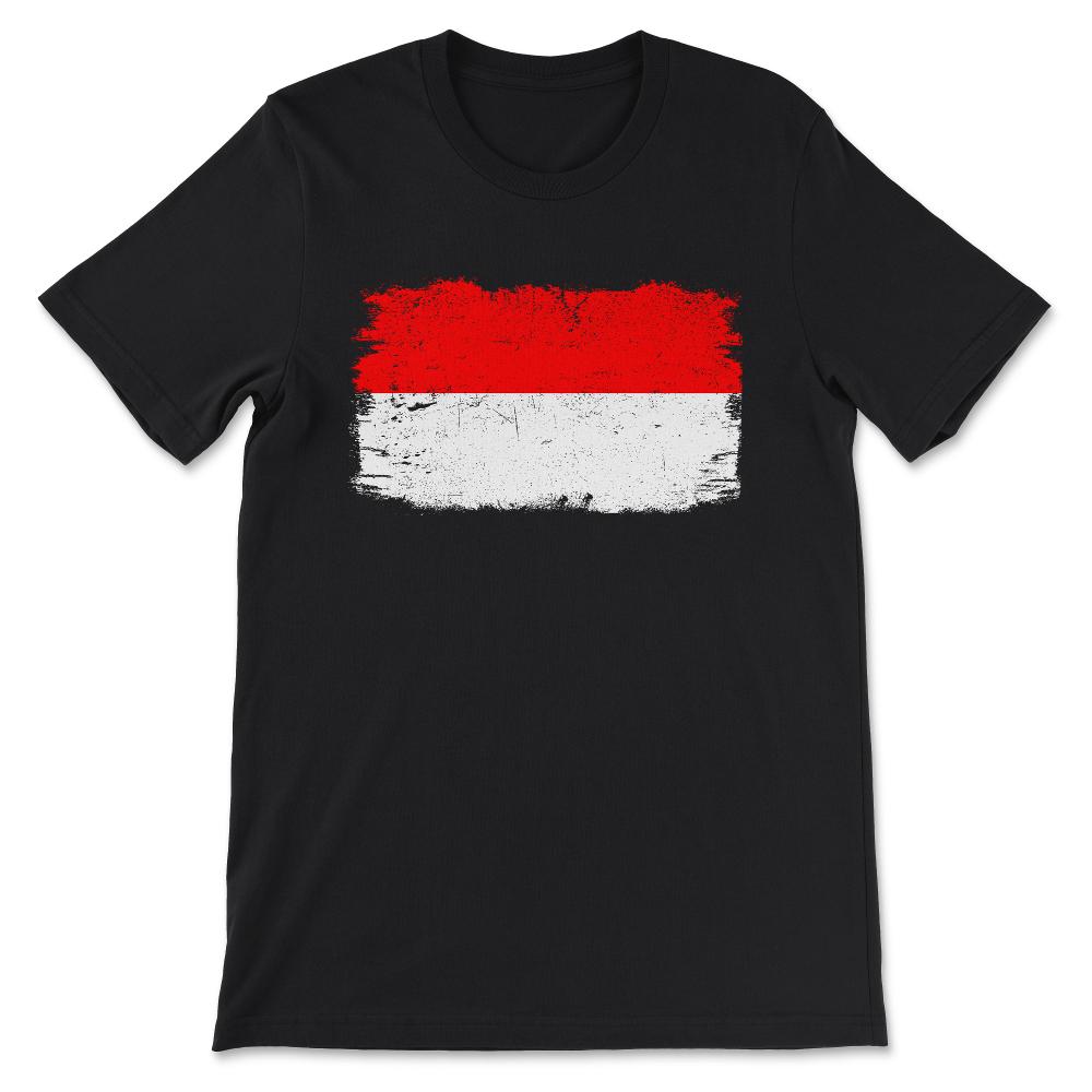 Indonesia Country Flag Indonesia Tourist Indonesia Team Gift Tee - - Black