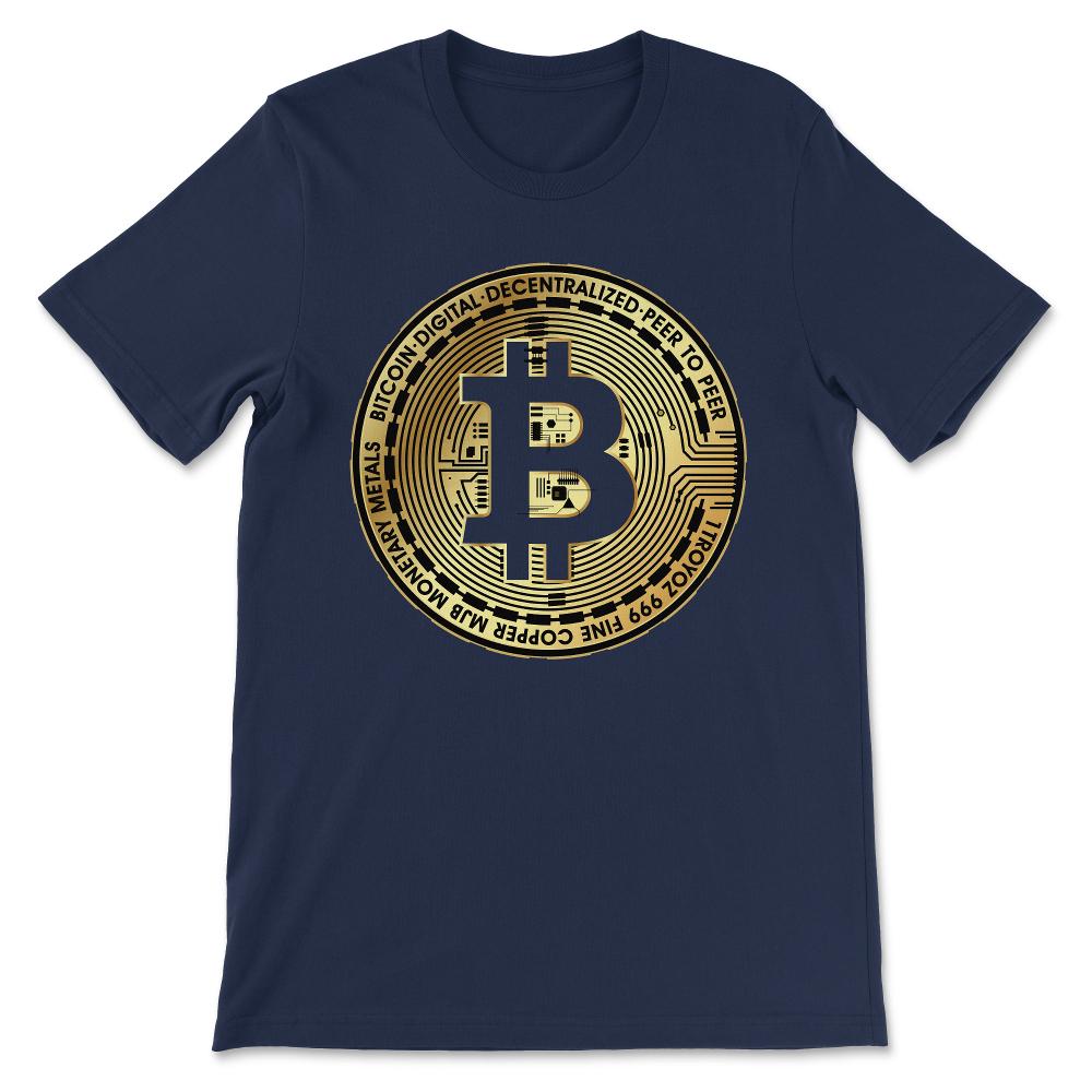 Bitcoin BTC Coin Crypto Trader #bitcoin Future Freedom Gift Gift Tee - Navy