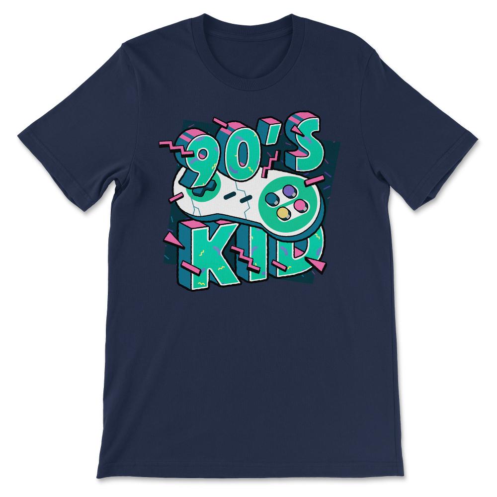 Mens 90s Kid 90s Men Design for Vintage Retro Gamers design Gift Tee - Navy