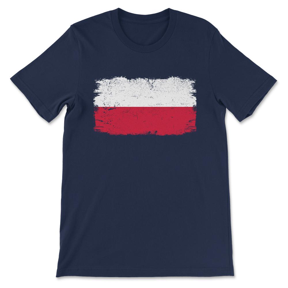 Poland Country Flag Poland Tourist Poland Country Team Gift Tee - - Navy