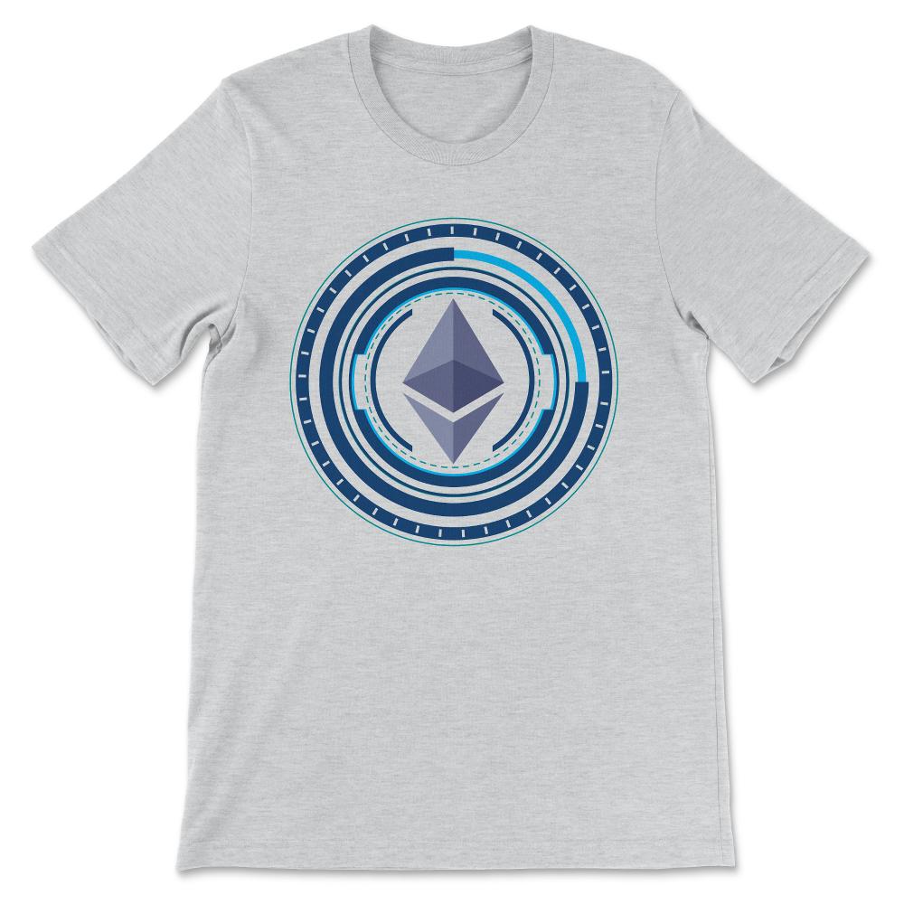 Ethereum Logo ETH Coin Crypto Bitcoin Trader Miner Gift Gift Tee - - Ash