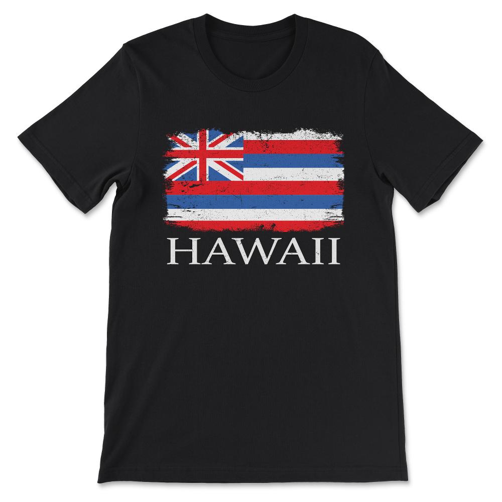 Hawaii Country Flag Hawaii Country Tourist Hawaii Team Gift Tee - - Black