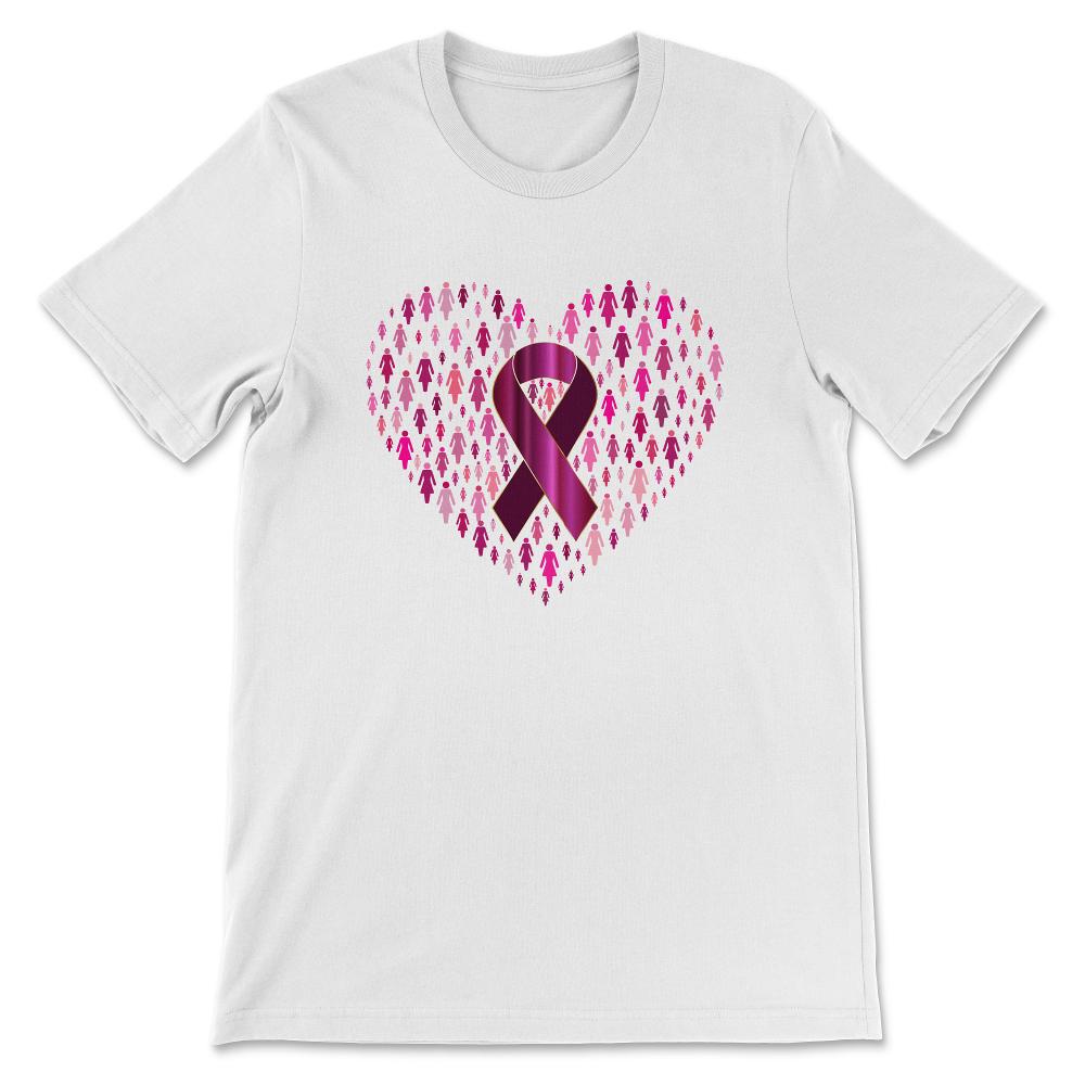 Female Cancer Support Shirt 1 Gift Tee - Unisex T-Shirt - White