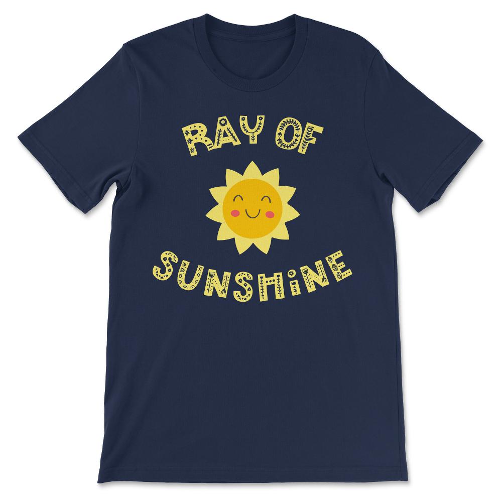 Ray of Sunshine Cute Sunshine Girls Women graphic Gift Tee - Unisex - Navy