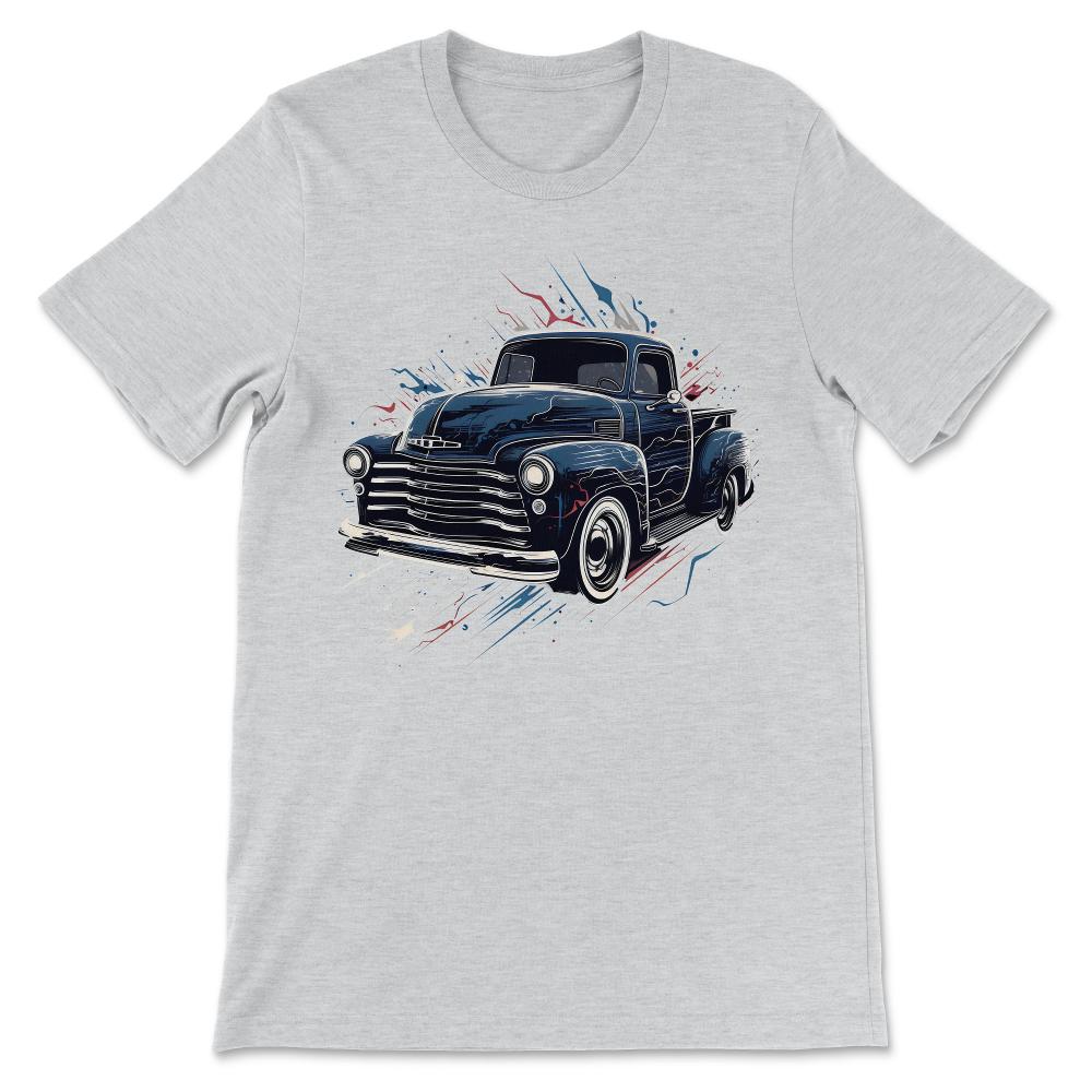 Car Vintage Old Classic School Automobile Truck Hot Rod Fast Gift Tee - Ash